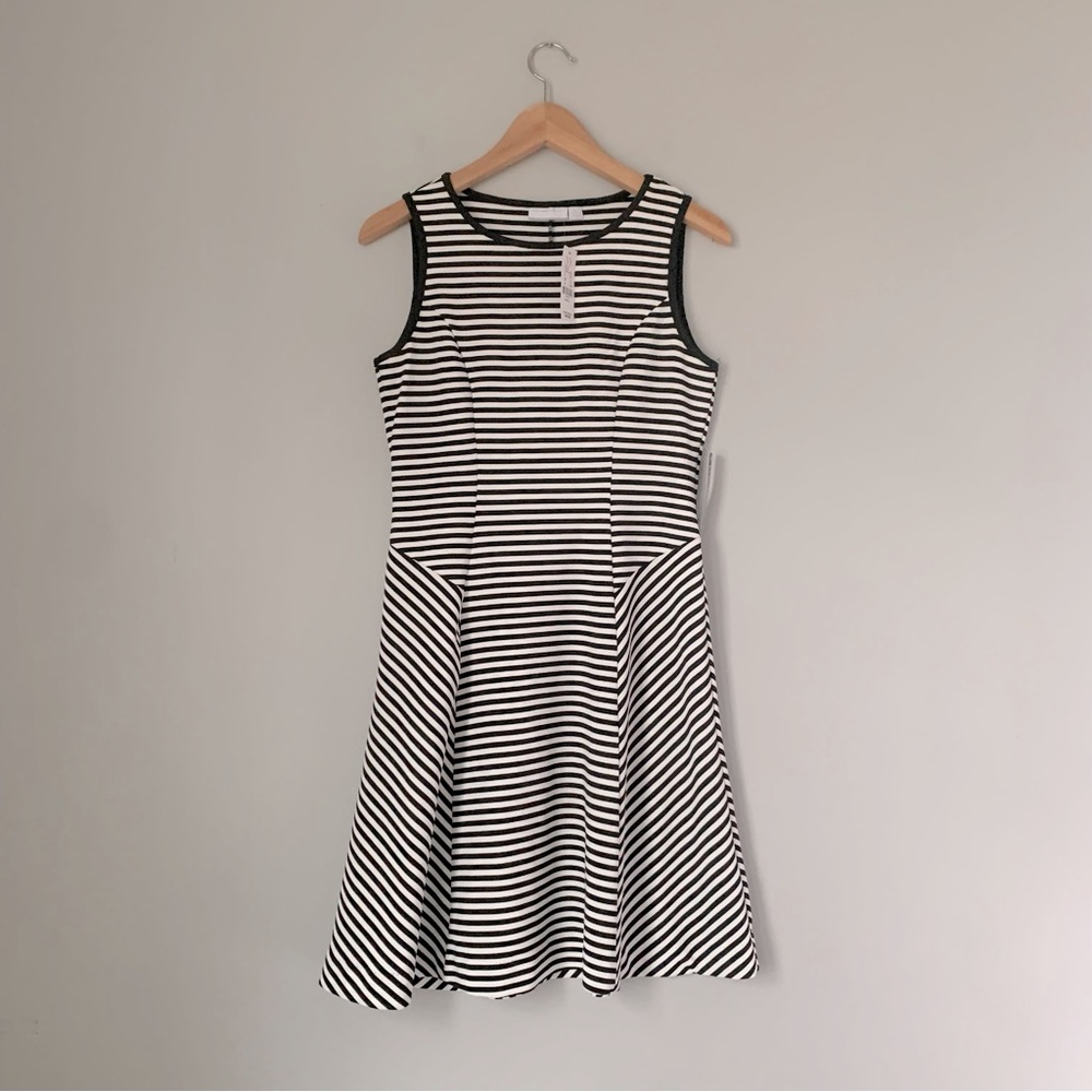 NWT New York & Company Striped Fit and Flare Dress